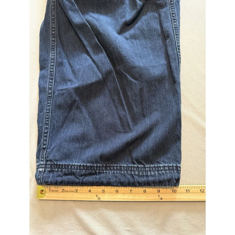 Levi's Premium Denim Cargo Pants Mens XL Blue Pull On Drawstring Elastic Waist